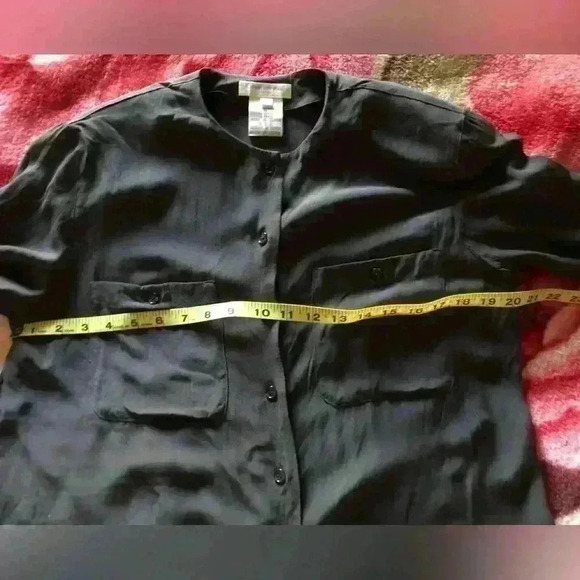 VTG Jones New York Rayon Top shoulder pads women 12 - Picture 8 of 8